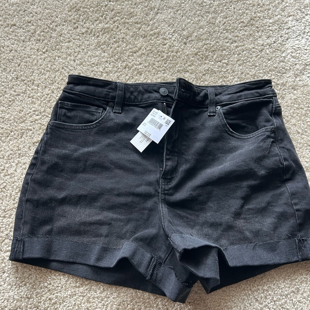 Black Denim Women's Shorts
